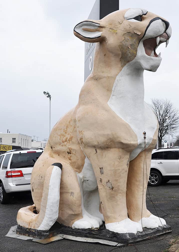 Historic Mercury Cougar statue in Temple Hills, Maryland