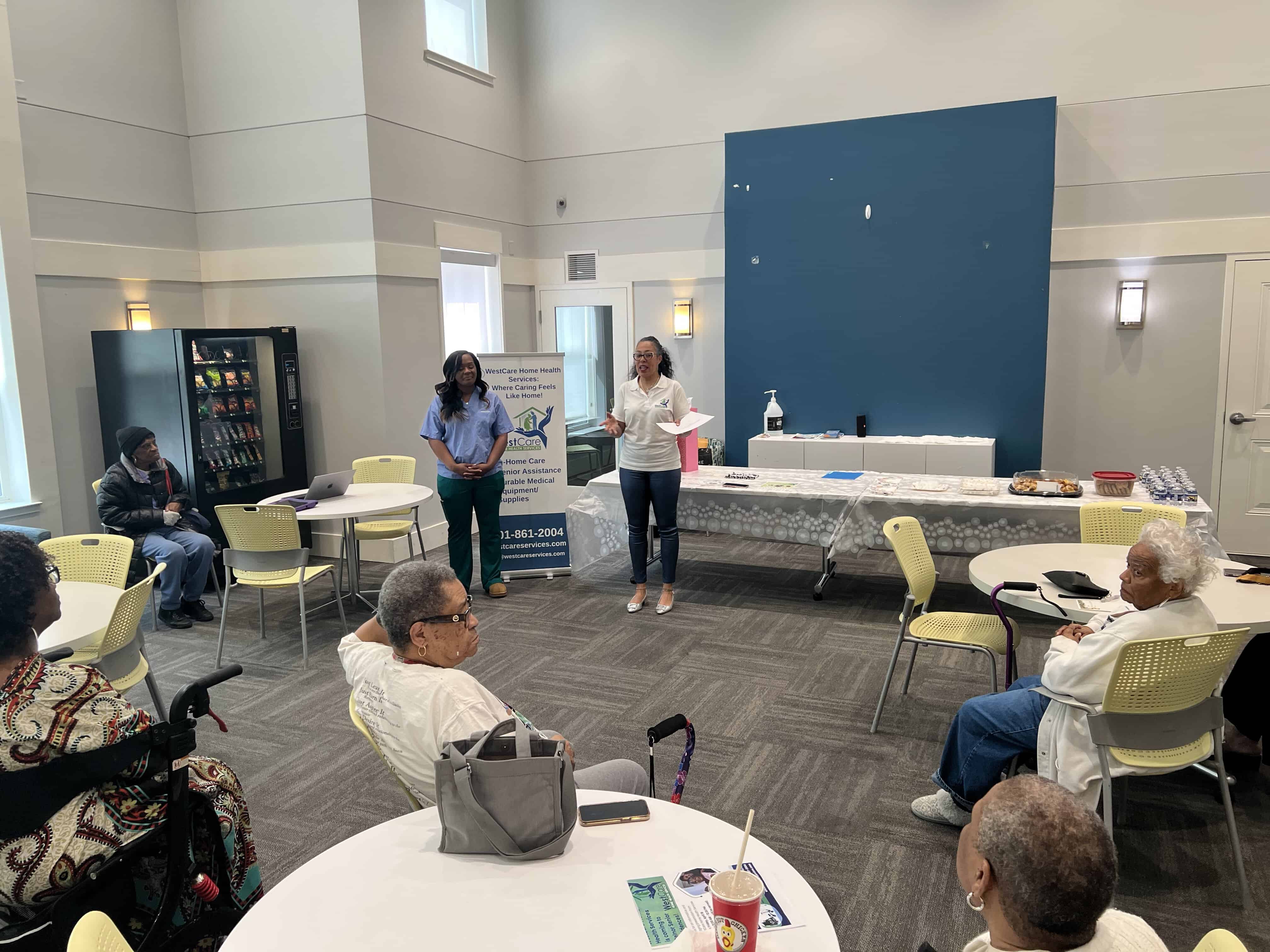 WestCare Home Health Services community presentation for seniors at The Belnor